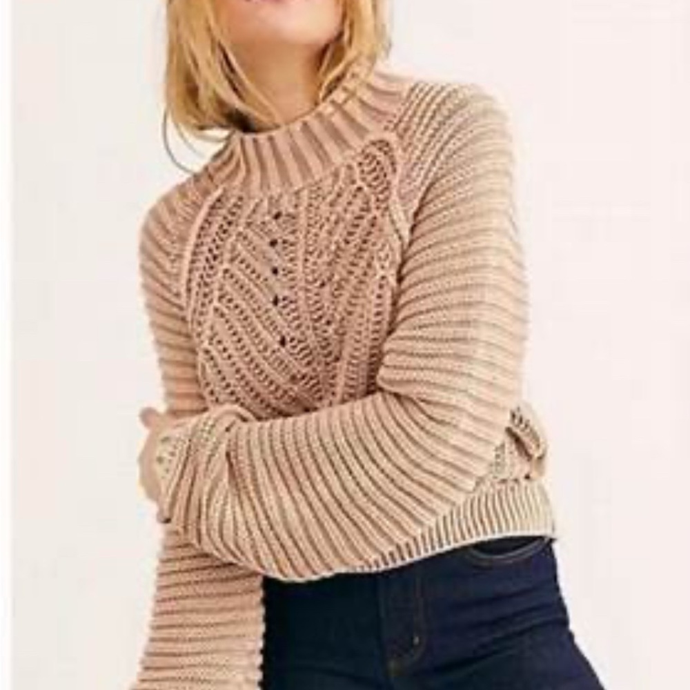 Free people cableknit sweater